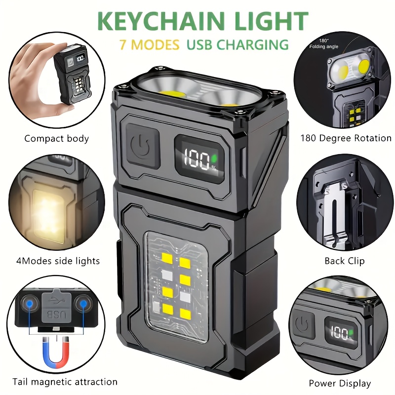 Outdoor Camping Lantern - 미니 충전식 LED 포켓 손전등 휴대용