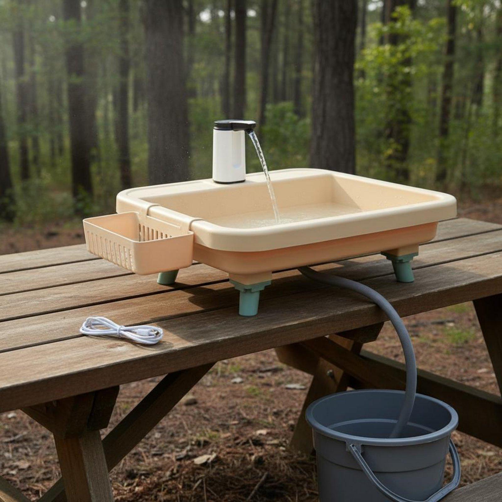Outdoor Camping Sink - 야외 캠핑 세면대 휴대용 싱크대 전기