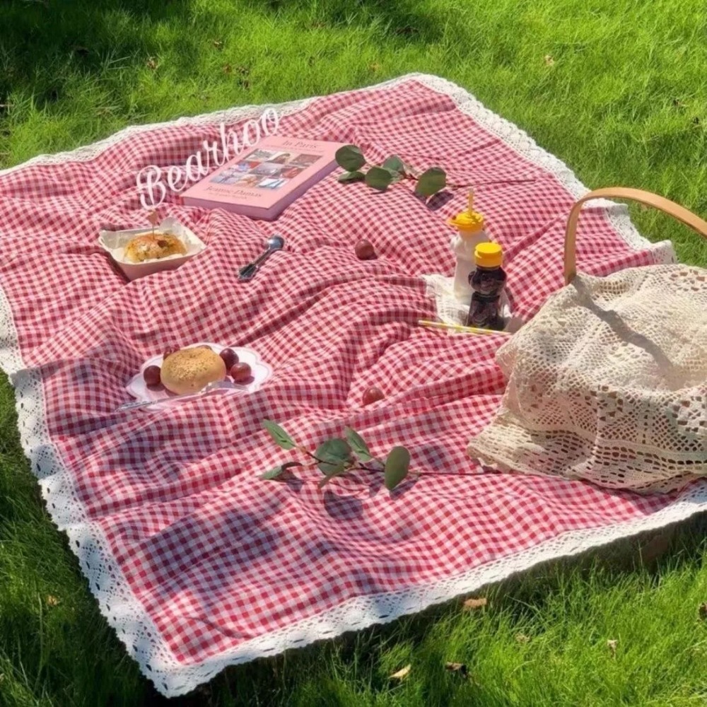 Outdoor Camping Quilt - 1pc 야외 피크닉 매트, 여름용 두꺼운