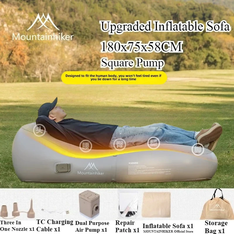 Outdoor Camping Cot - MOUNTAINHIKER 180x75x58CM 새로운 풍선 소파 침대