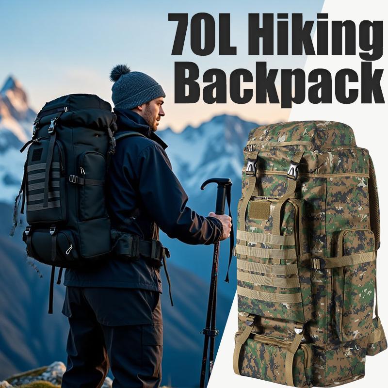 Outdoor Camping Backpack - 70L 전문 하이킹 배낭 대용량 인체공학적