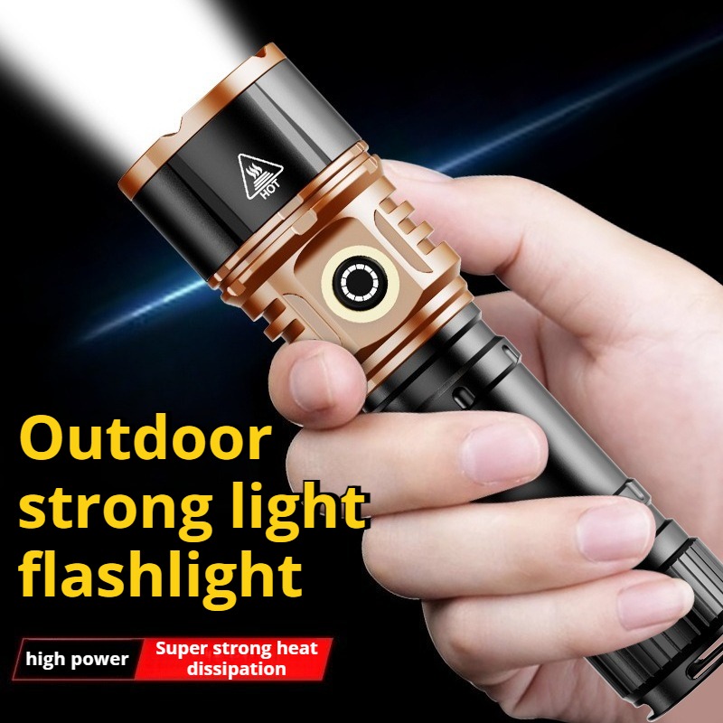 Outdoor Camping Lantern - 강력한 조명 고출력 LED 손전등 타입-C
