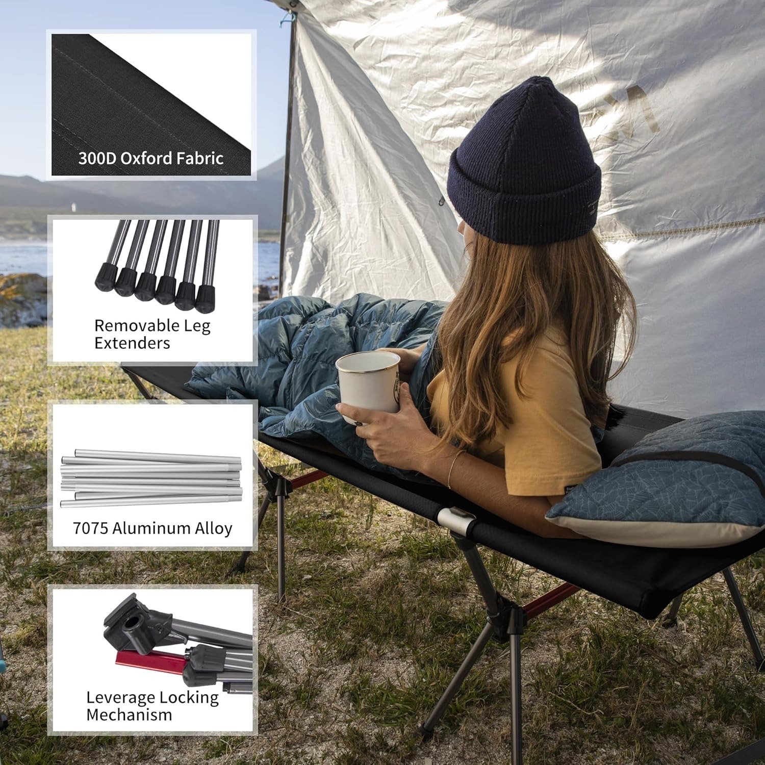 네이처하이크 접이식 캠핑 코트 높이 조절 가능 초경량  - Outdoor Camping Cot 리뷰 및 가격
