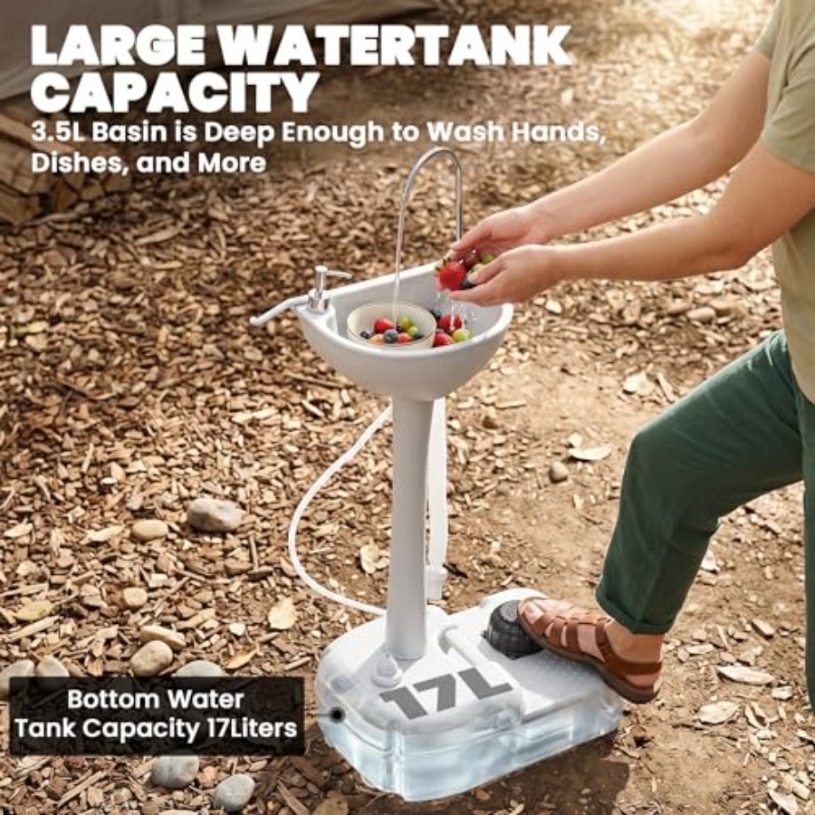 휴대용 캠핑 싱크대 (RV 및 야외 행사용): HDPE - Outdoor Camping Sink 리뷰 및 가격