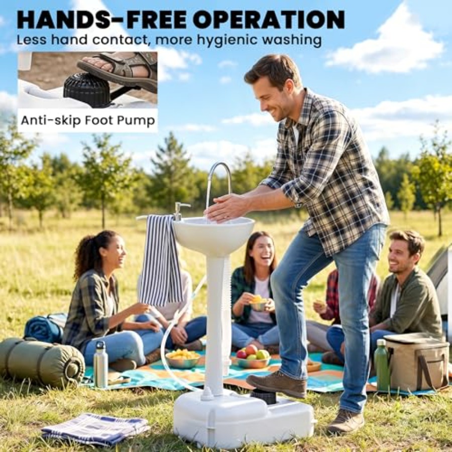 휴대용 캠핑 싱크대 (RV 및 야외 행사용): HDPE - Outdoor Camping Sink 리뷰 및 가격