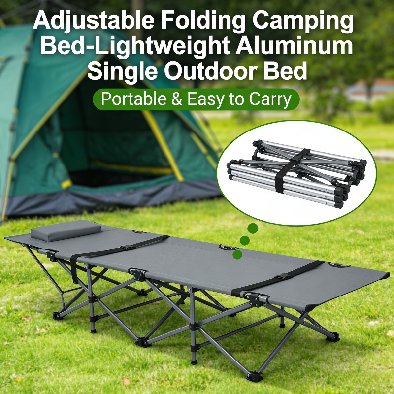 헤비 듀티 높이 조절 가능 알루미늄 합금 접이식 캠핑  - Outdoor Camping Cot 리뷰 및 가격