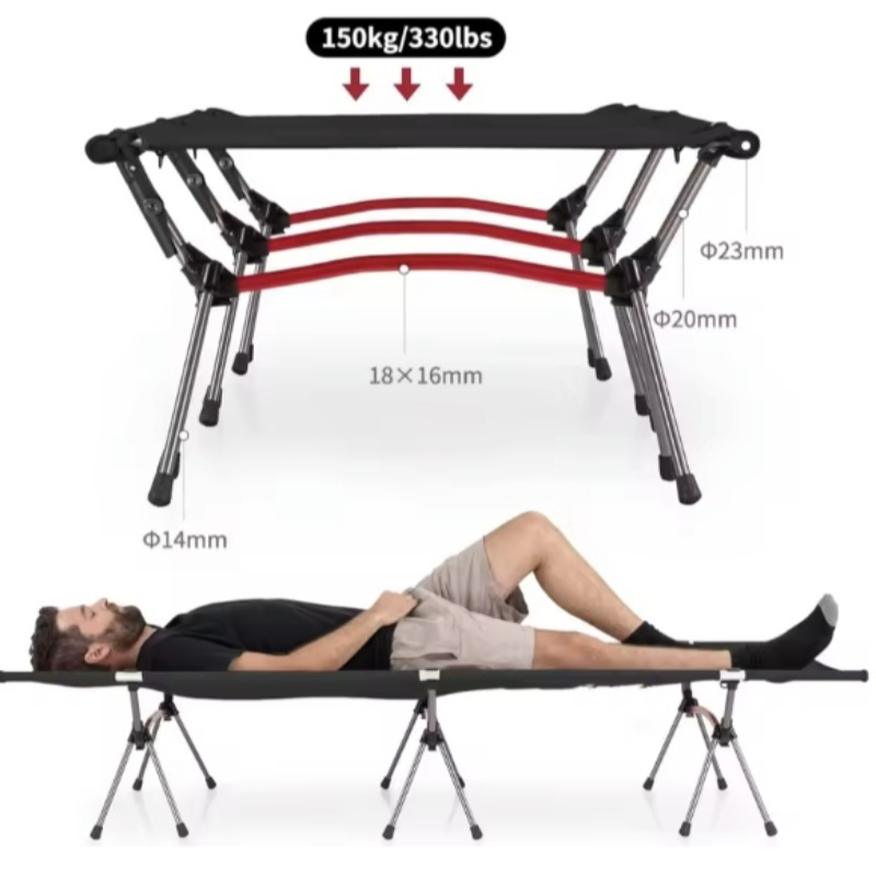 헤비 듀티 높이 조절 가능 알루미늄 합금 접이식 캠핑  - Outdoor Camping Cot 리뷰 및 가격