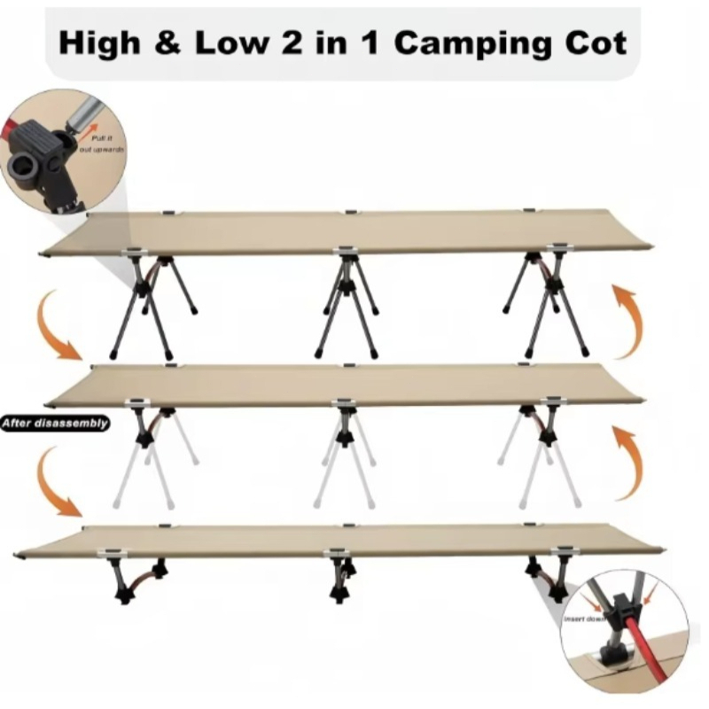 헤비 듀티 높이 조절 가능 알루미늄 합금 접이식 캠핑  - Outdoor Camping Cot 리뷰 및 가격