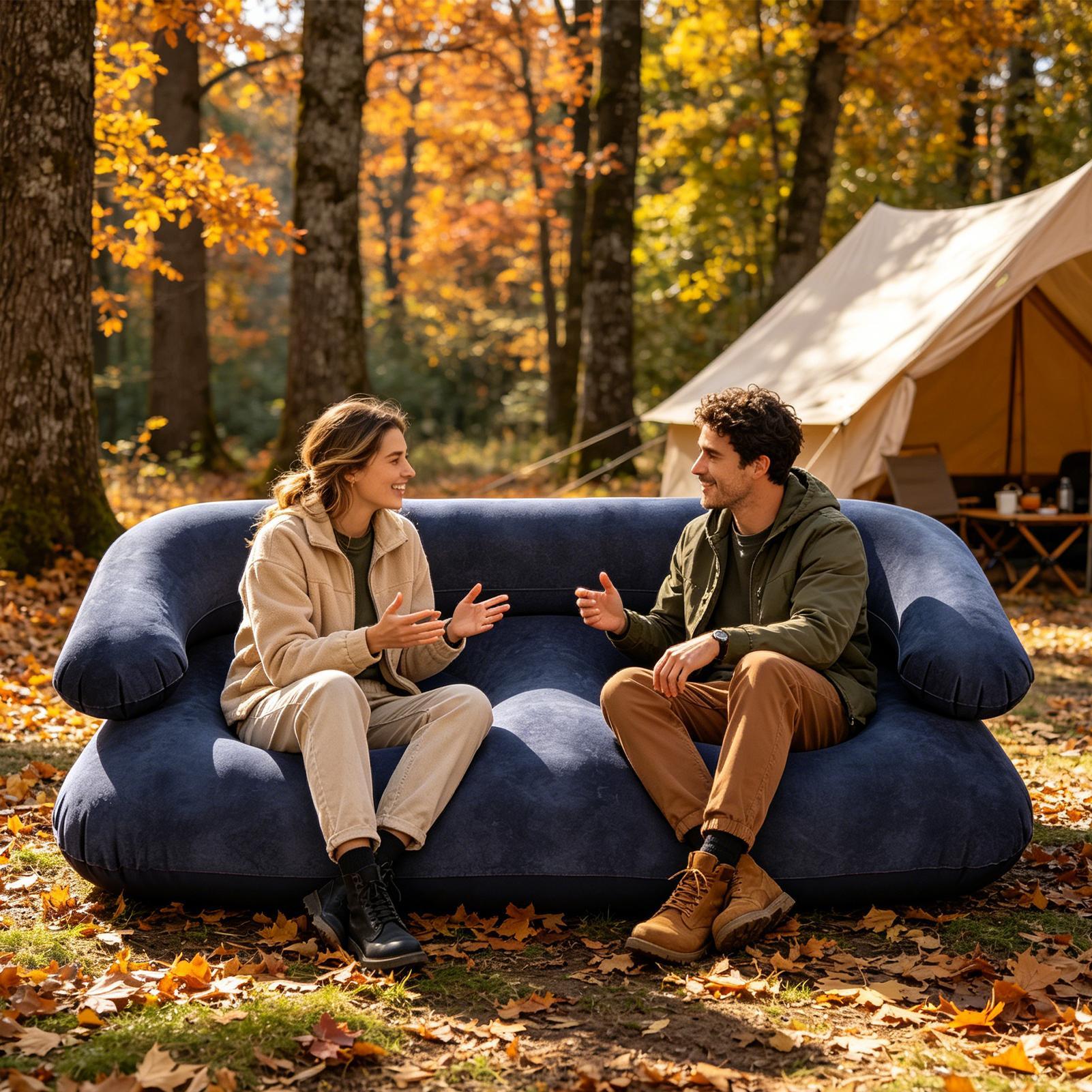 더블 에어 소파 2인용 레이지 카우치 헤비 듀티 누수  - Outdoor Indoor Camping 리뷰 및 가격