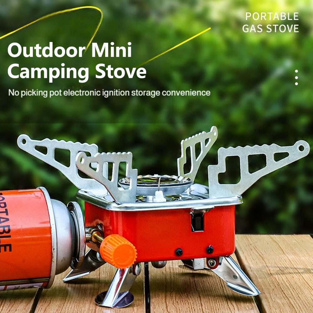 휴대용 버너 캠핑 접이식 방풍 야외 가스 탱크 스토브  - Outdoor Gas Camping Oven 리뷰 및 가격