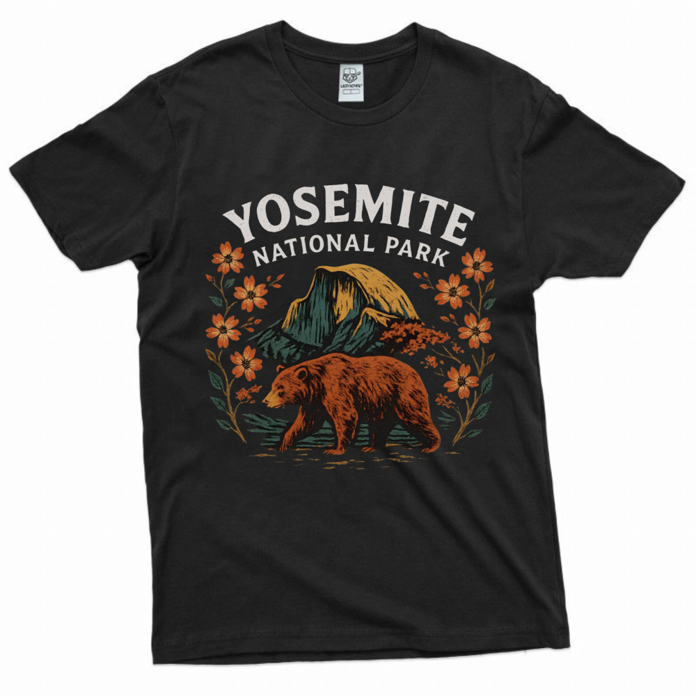 빈티지 요세미티 국립공원 베어 마운틴 꽃무늬 야외 그래 - Outdoor Camping Yosemite 리뷰 및 가격