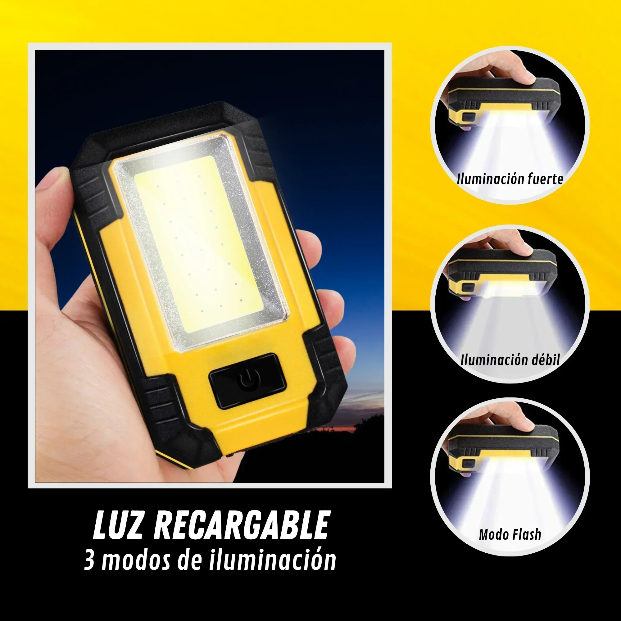 휴대용 4000mAh 충전식 작업등 초강력 COB 손전 - Outdoor Camping Lantern 리뷰 및 가격