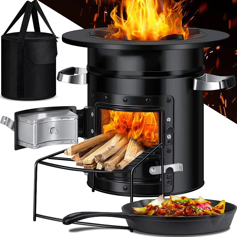 【인기】두 문이 있는 장작 난로 로켓 쿡스토브 야외 바 - Outdoor Indoor Camping 리뷰 및 가격