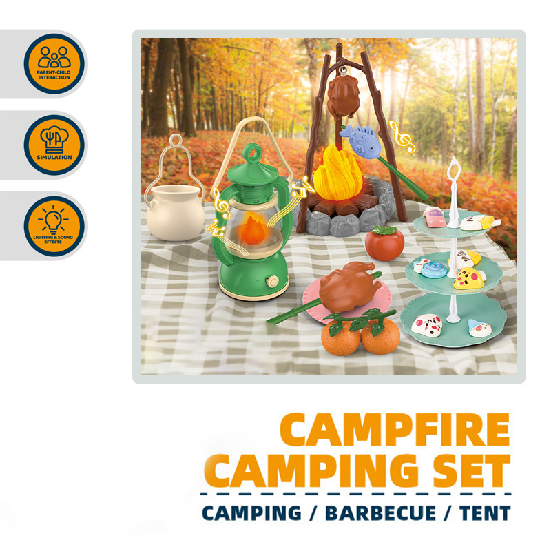 어린이 캠핑 세트 캠프파이어 놀이 유아용 장난감 (조명 - Outdoor Indoor Camping 리뷰 및 가격