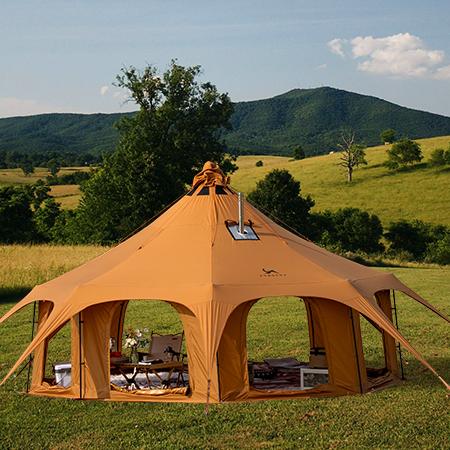 저렴한 고급 4계절용 면 옥스포드 글램핑 유르트 텐트  - Outdoor Yurt Camping 리뷰 및 가격