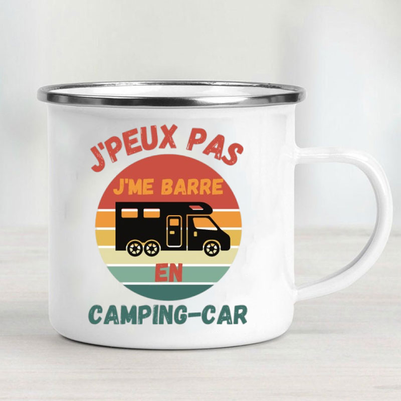 캠핑카 에나멜 머그컵, 함께하는 모험, 캠퍼밴 피크닉, - Outdoor Camping Van 리뷰 및 가격