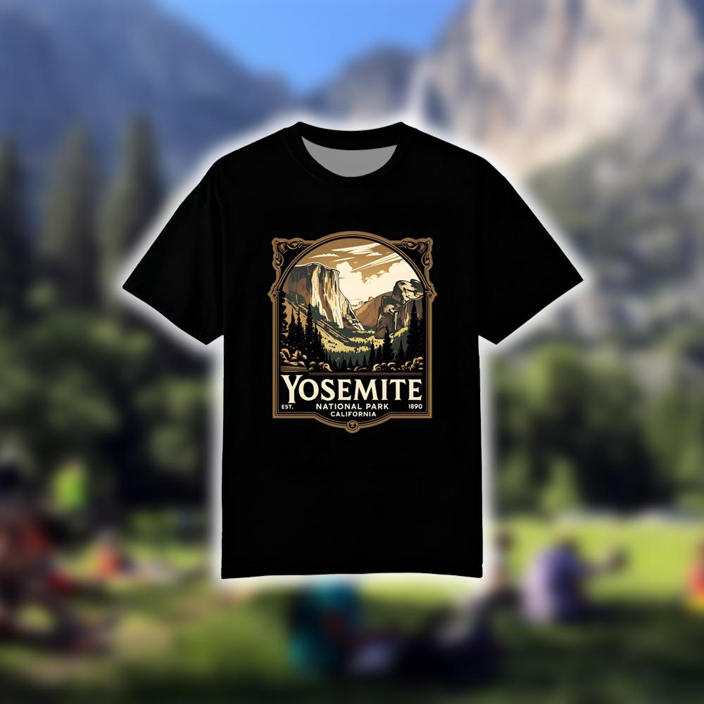 요세미티 국립공원 빈티지 프린트 티셔츠 미국 캘리포니아 - Outdoor Camping Yosemite 리뷰 및 가격