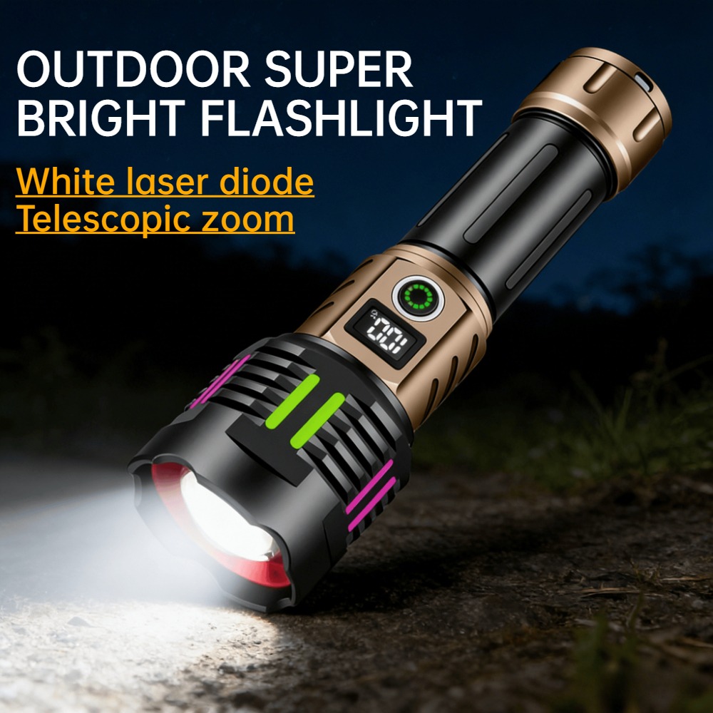슈퍼 밝은 백색광 LED 손전등 타입-C 충전식 텔레스 - Outdoor Camping Lantern 리뷰 및 가격